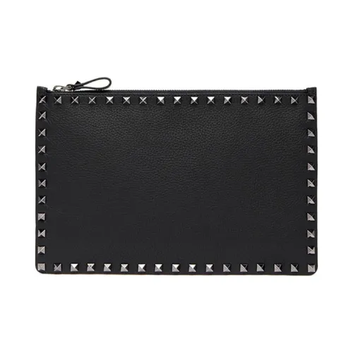 Valentino Кожа Кошелек Клатч Унисекс Черный