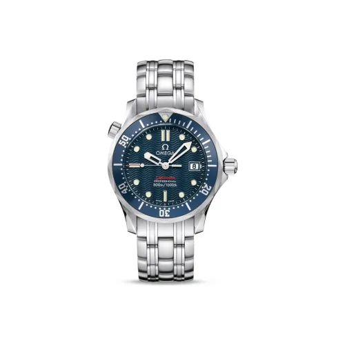 OMEGA Quartz Механизм Мужской Seahorse Series 300m Diving Watch Часы 36,25 мм Синий