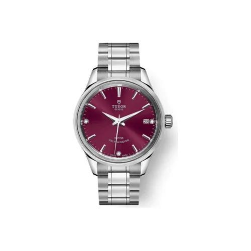 TUDOR Автоматический Механический Movement Женские Часы Wind Style Collection 34 мм Красные