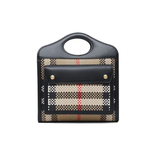 Burberry Карманная сумка сумка через плечо мини женская черная из коровьей кожи