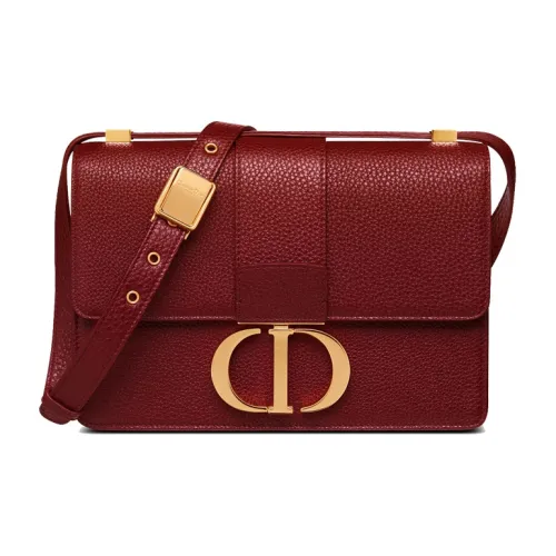 DIOR 30 Montaigne Collection Grained Телячья кожа Сумка Сумка через плечо Сумка через плечо Женская Кирпично-красная