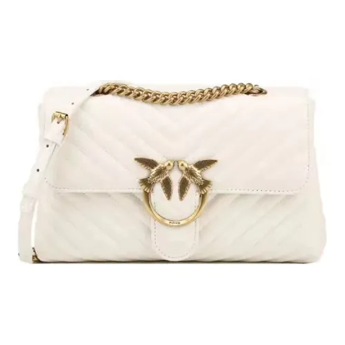 PINKO Puff Овчина Сумка-подушка Сумка Swallow Сумка через плечо Большая Women's White