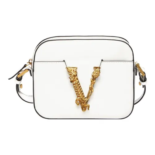 VERSACE Virtus Коровья кожа Сумка через плечо Женская Белая