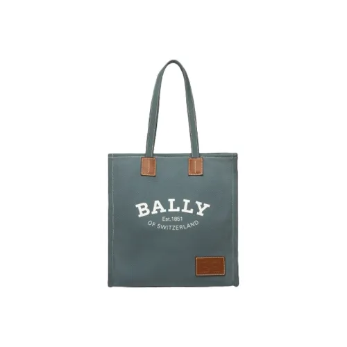 BALLY Crystalia Ткань Сумка-тоут Сумка для покупок Сумка Сумка через плечо Унисекс Бежевый Синий