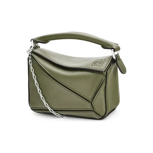 LOEWE Пазл Телячья кожа Геометрический Пазл Сумка Сумка Сумка через плечо Сумка через плечо Нано Женская Яшмовая