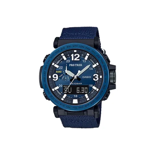 CASIO PRO TREK Collection PRG Коллекция Кварцевый механизм Холст Ремешок Часы Мужские Синий Циферблат PRG 600YB 2