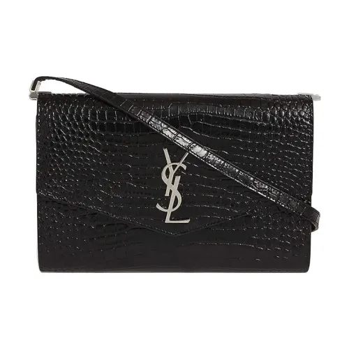 SAINT LAURENT UPTOWN Кожаная сумка через плечо Женская Черная