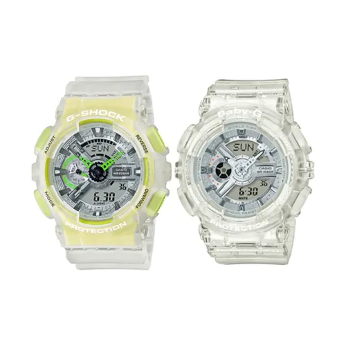 CASIO г Shock BABAY г Коллекция Кварцевый механизм Смола Ремешок Часы Унисекс Белый Циферблат GA 110LS 7A BA 110CR 7A