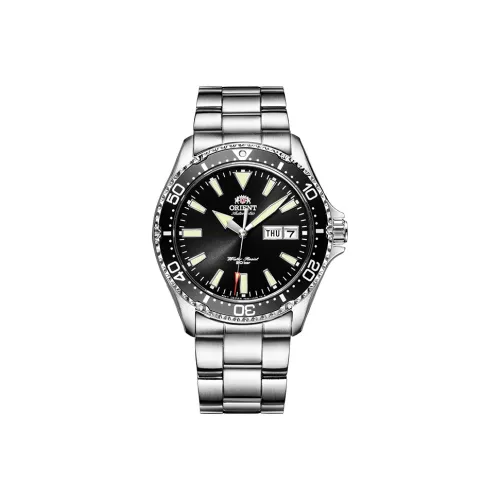 ORIENT Diving Shark Collection Механический механизм Нержавеющая сталь Ремешок Часы Мужские Черный циферблат RA AA0001B19B
