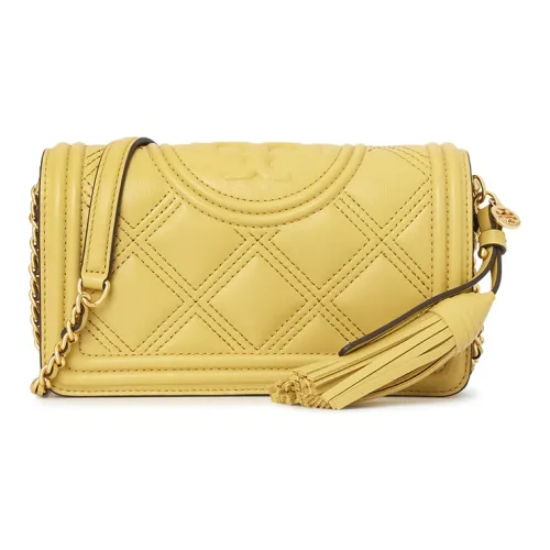 TORY BURCH Fleming Sheepskin Crossbody Bag Shoulder Bag Women's Yellow TORY BURCH Fleming Овчина Сумка через плечо Сумка на плечо Женская Желтая