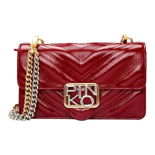 PINKO Лакированная кожа Сумка через плечо Сумка на плечо Женская Красная