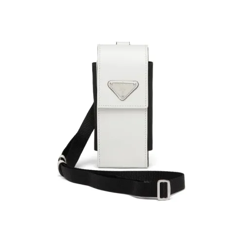 PRADA Чехол для телефона из кожи мужской белый