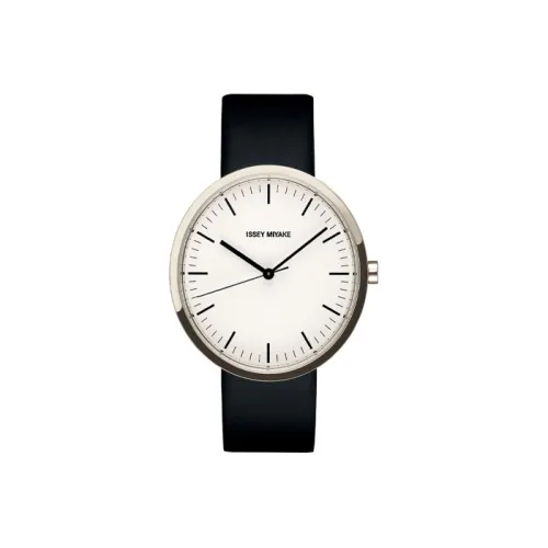 ISSEY MIYAKE Shizuka Naoki Ellipse Collection Кварцевый механизм Кожаный ремешок Часы 37,6 мм Унисекс