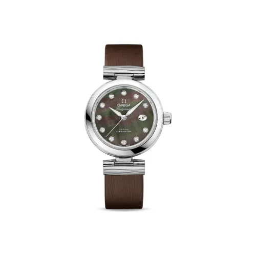 OMEGA Автоматический Механический Movement Женские Часы 34 мм Кофе