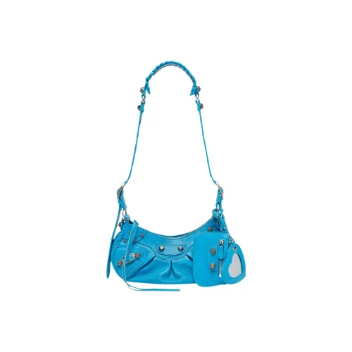 Balenciaga Le Cagole Fine Grained Овчина Сумка-полумесяц Сумка-пельмень Сумка-полумесяц Сумка через плечо