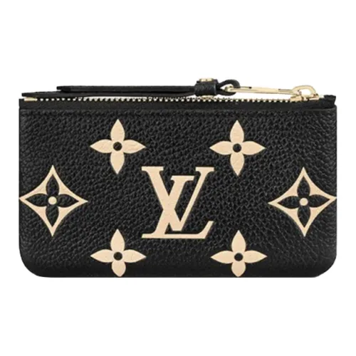 LOUIS VUITTON EMPREINTE Кожа Ключ Мелочь Кошелек Женские Черный