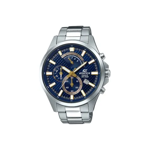 CASIO Кварцевый механизм Мужские часы EDIFICE 53мм*47,2мм*12,3мм Синий