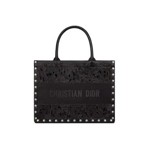 DIOR BookTote Коровья кожа Сумка Маленькая Женская Черная