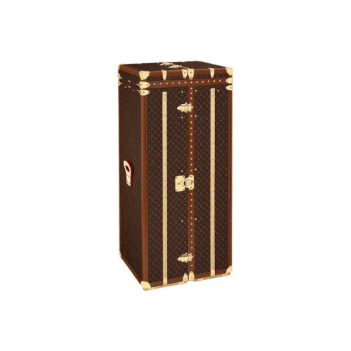 LOUIS VUITTON Холст Покрытие Путешествие Твердый Чехол Унисекс Коричневый