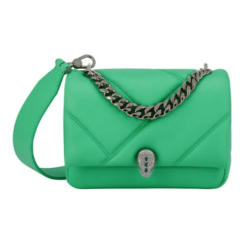 BVLGARI Serpenti Cabochon Телячья кожа Сумка с цепочкой Сумка через плечо Мини Женская Зеленая