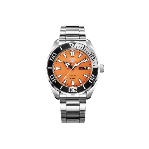 SEIKO Механические Мужские Часы Оранжевые