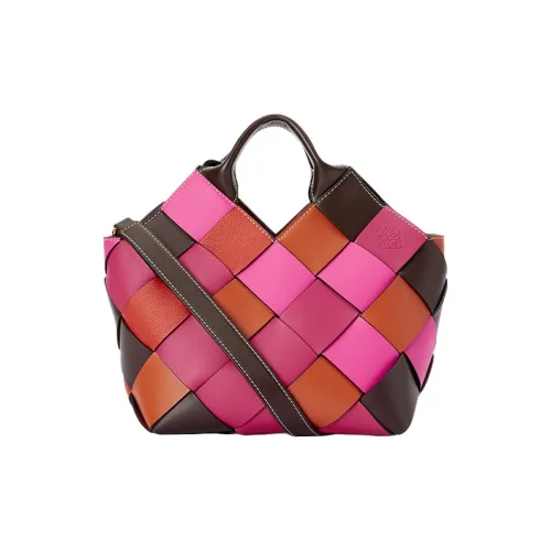 LOEWE Surplus Телячья кожа Плетеная сумка Сумка Маленькая Женская Апельсин Розовый