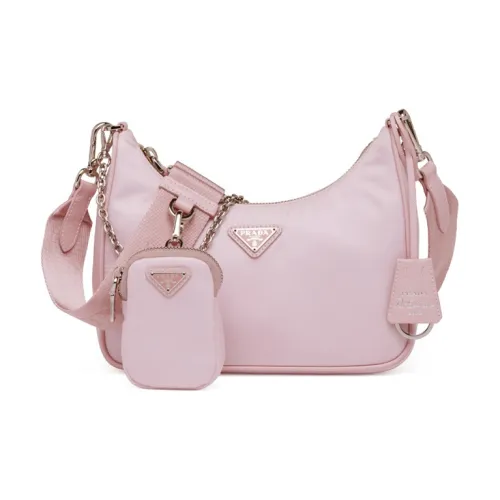 PRADA RE Edition Нейлоновая ткань Сумка через плечо Стандартная Женская Снежинка Гипс Пудра