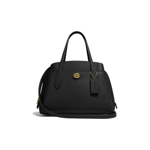 COACH Lora Холст Сумка Большая Женская Черная