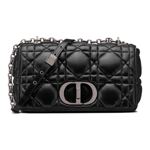 DIOR Caro Коровья кожа Сумка с цепочкой Сумка через плечо Средний Женская Черная