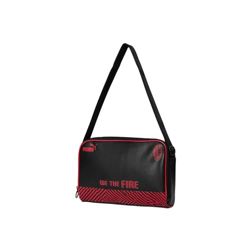 PUMA Ткань Сумка через плечо Стандартная Унисекс Черная Красная