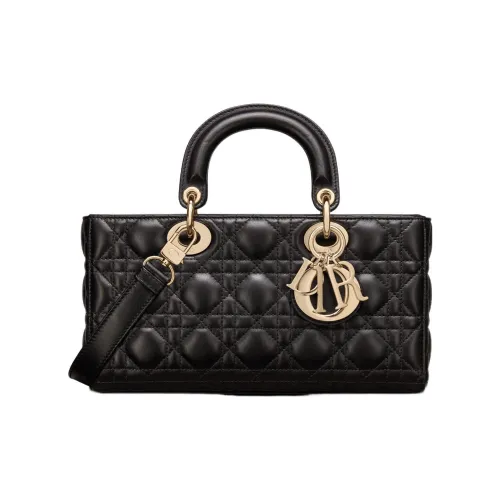 DIOR LADY D JOY Sheepskin Сумка Lady Dior Сумка через плечо Сумка Regular Женская Черная