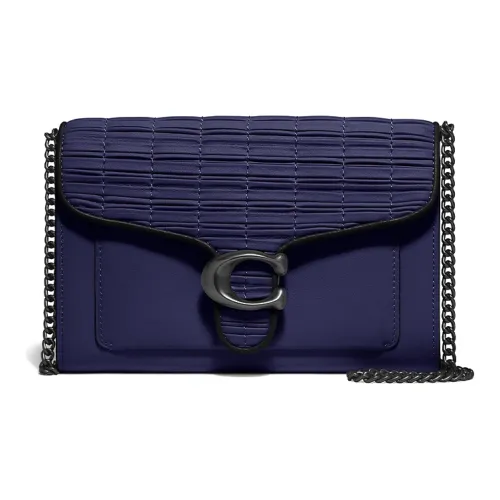 COACH Tabby Кожа Плечевая Сумка Маленькая Женская Темно-синий