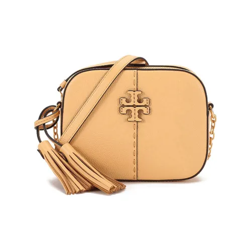 TORY BURCH McGraw Коровья кожа Camera Сумка Сумка через плечо Маленькая Женская Джекфрут Желтый