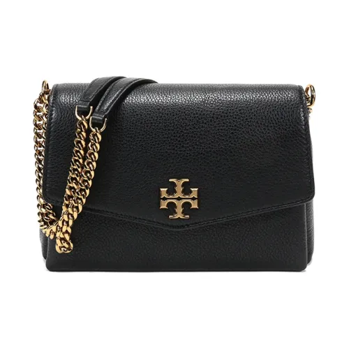 TORY BURCH Коровья кожа Портативная Сумка через плечо Маленькая Женская Черная Черно-Золотая