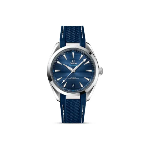 OMEGA AQUA TERRA 150 метров Автоматический Механический Механизм Мужские Часы Часы 41 мм Синий Циферблат