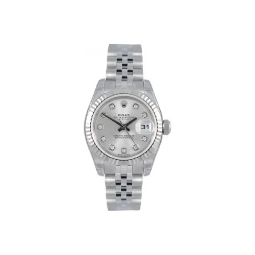 ROLEX Автоматический Механический Movement Женские Oyster Perpetual Часы 26 мм Серебряные