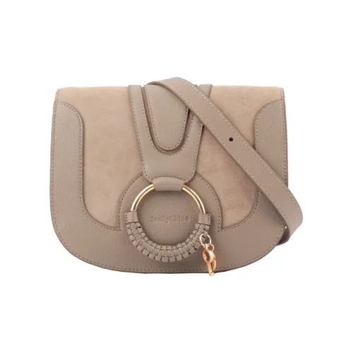 See By Chloe Hana Замша Кожа Седло Сумка Сумки через плечо Сумка на плечо Женская Серый