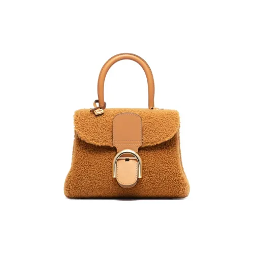 Delvau Brillant Teddy Wool Bag Сумка через плечо Сумка через плечо Мини Женская Карамель
