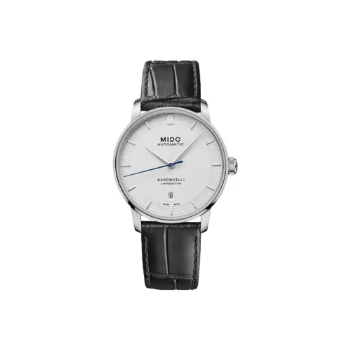 Mido Автоматический Механический Механизм Мужские Часы Baroncelli 39 мм Белые