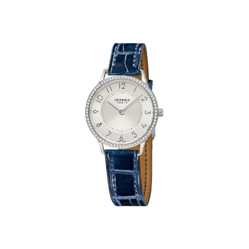 HERMES Slim d'Hermes Women's Watch Кварцевый механизм Естественная кожа Ремешок 32 мм Белый циферблат
