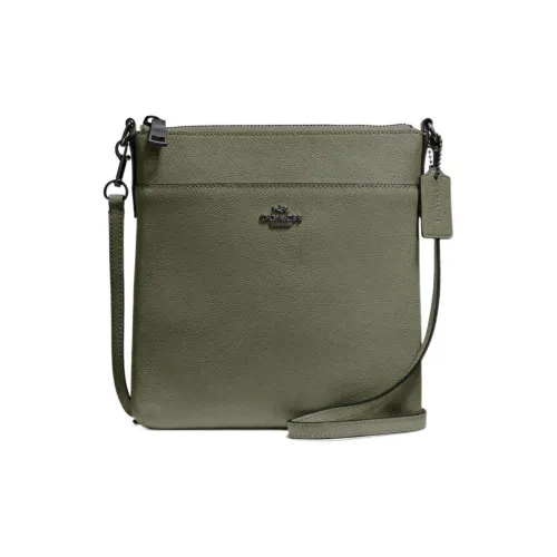 COACH Kitt Кожа Сумка через плечо Маленькая Женская Армейский зеленый