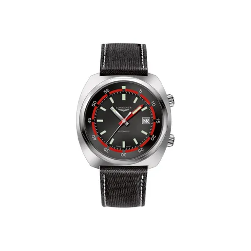 LONGINES Автоматический Механический Механизм Мужские Классические Винтажные Часы 43 мм Черные