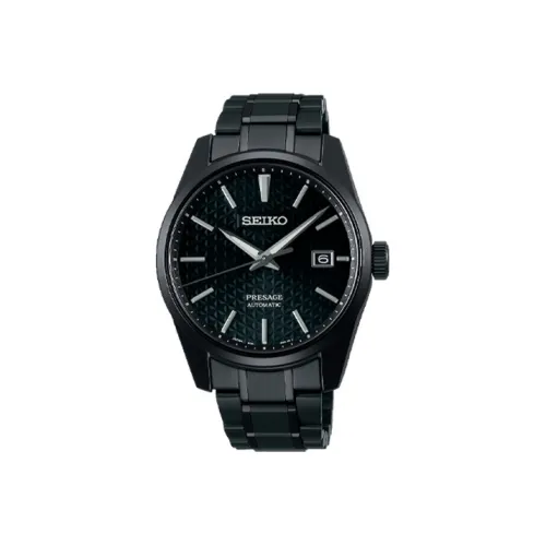 SEIKO Presage Series Автоматический Механический Механизм Нержавеющая Сталь Ремешок Часы Мужские Черный Циферблат SARX091