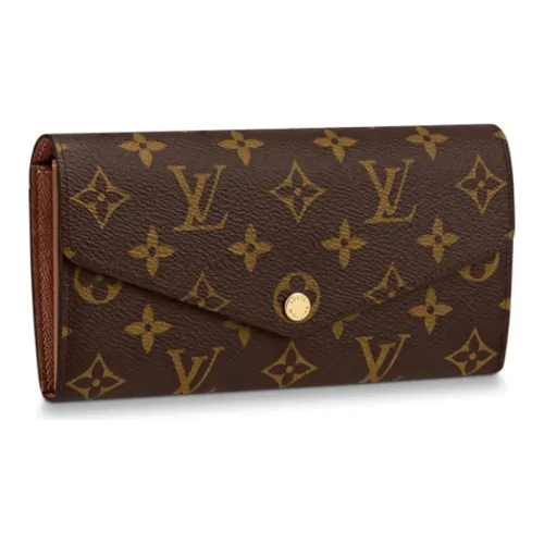 LOUIS VUITTON Sarah Покрытый холст Кошелек Женские Коричневый