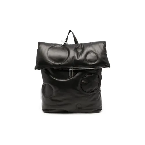 OFF Белый Кожаный Рюкзак Мужской Черный