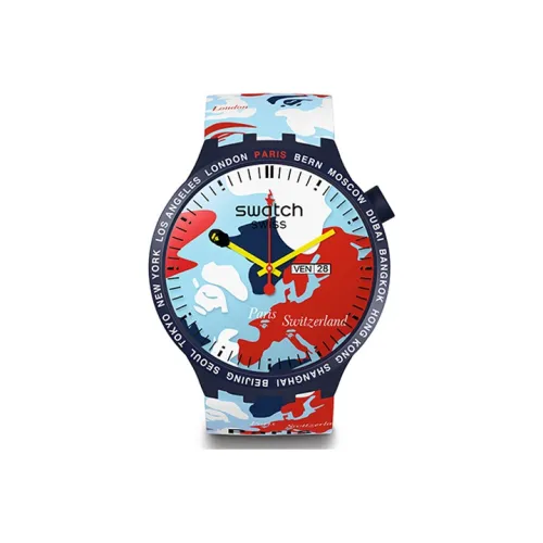 Swatch Quartz Movement Унисекс Bape Watch 47 мм Черный