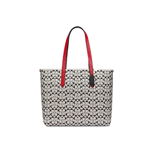 COACH X Disney Коллаборация Highline Кожа Тоут Сумка Сумка для покупок Сумка на плечо Женская Меловый Разноцветный