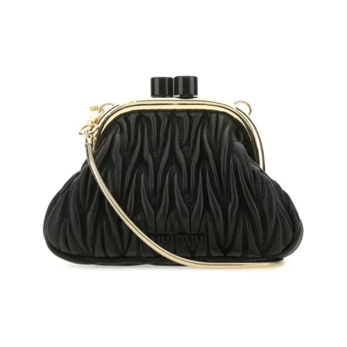 MIU MIU Напп Кожа Клатч Мини Женский Черный