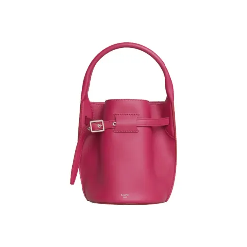 CELINE Коровья кожа Ведрообразная сумка Сумка через плечо Сумка для женщин Малиновый