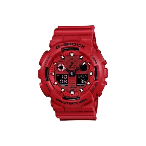 CASIO г Shock YOUTH Collection Кварцевый механизм Смольный ремешок Часы Мужские Красный циферблат часов